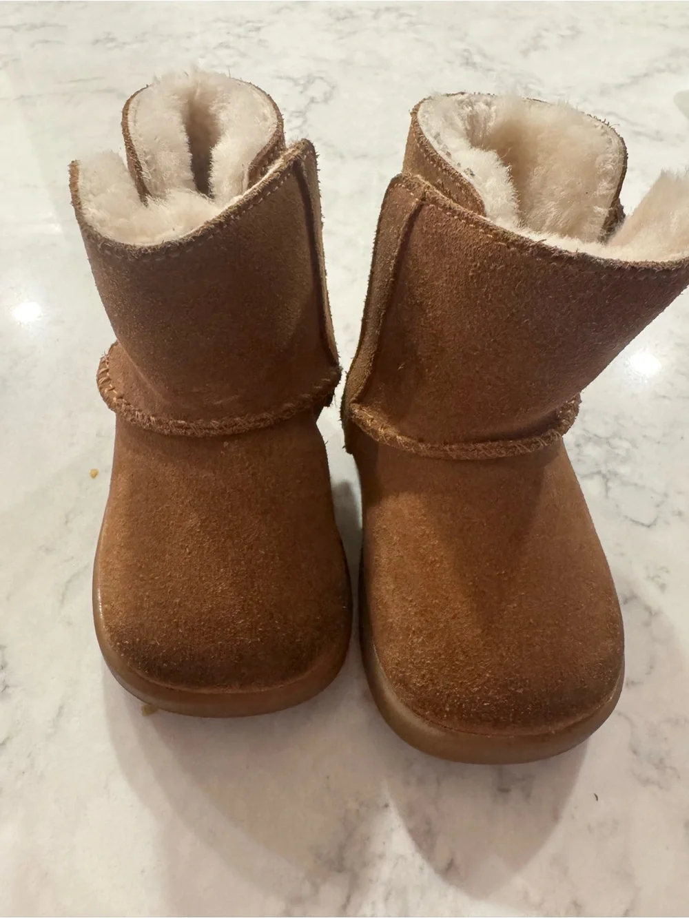 UGG Kids Brown Suede Shearling Boot